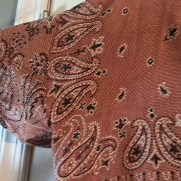 Free People light knit bandanna print top - Picture 4 of 7